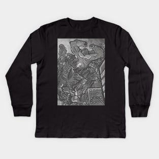 Classic Godzilla vs King Kong Kids Long Sleeve T-Shirt